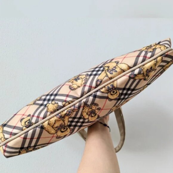 Vintage Burberrys Teddy Bear Canvas Tote - Picture 3 of 5